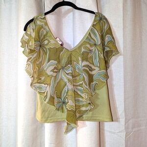 Y2K Flutter Flowy Fitted Crop Top